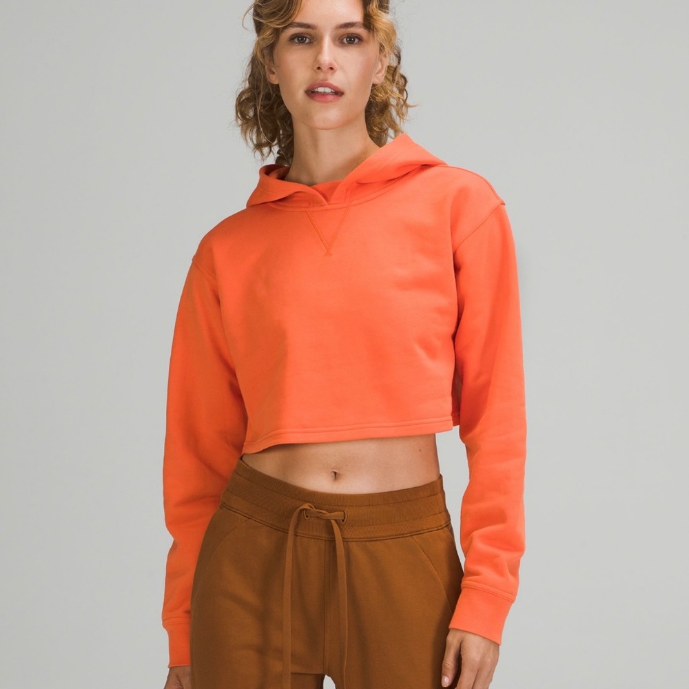 lululemon All Yours Cropped Hoodie in Warm Coral